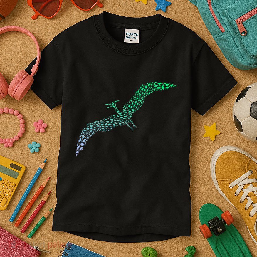 Silhouette Icon Pterodactyl Dinosaur Pterodactyl Kids T-Shirt
