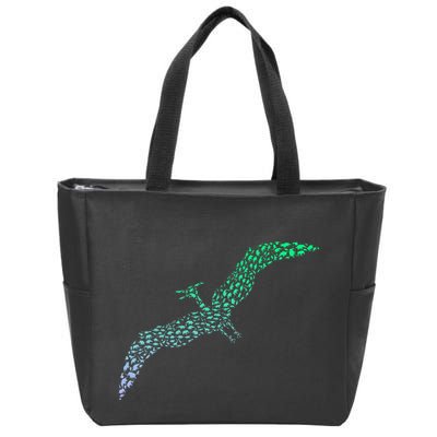 Silhouette Icon Pterodactyl Dinosaur Pterodactyl Zip Tote Bag