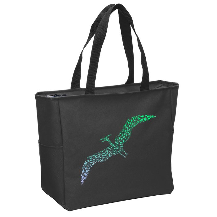 Silhouette Icon Pterodactyl Dinosaur Pterodactyl Zip Tote Bag