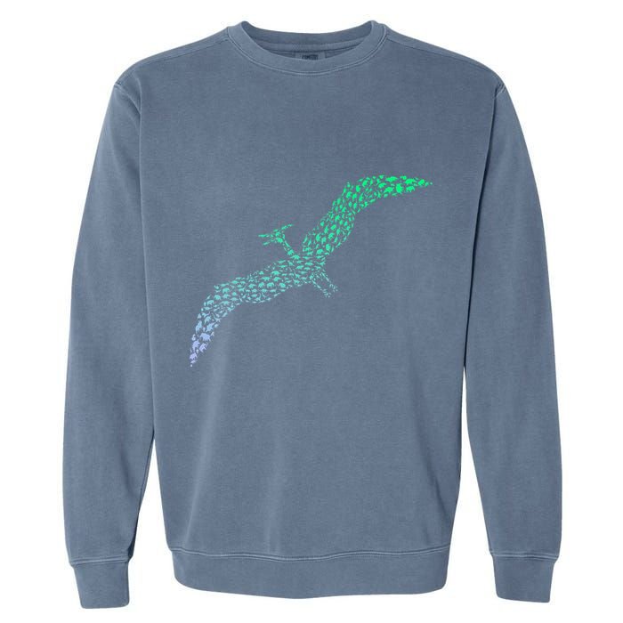 Silhouette Icon Pterodactyl Dinosaur Pterodactyl Garment-Dyed Sweatshirt