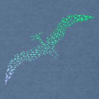 Silhouette Icon Pterodactyl Dinosaur Pterodactyl Garment-Dyed Sweatshirt