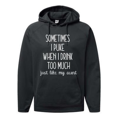 Sometimes I Puke When I Drink Too Much Onesies Performance Fleece Hoodie