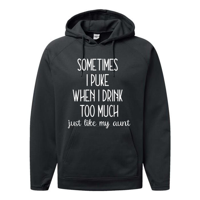 Sometimes I Puke When I Drink Too Much Onesies Performance Fleece Hoodie