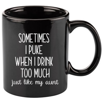 Sometimes I Puke When I Drink Too Much Onesies 11oz C Handle Ceramic Mug