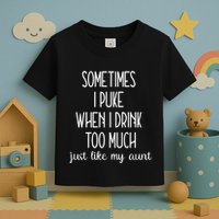 Sometimes I Puke When I Drink Too Much Onesies Toddler T-Shirt