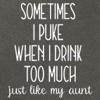 Sometimes I Puke When I Drink Too Much Onesies Cotton Canvas Backpack