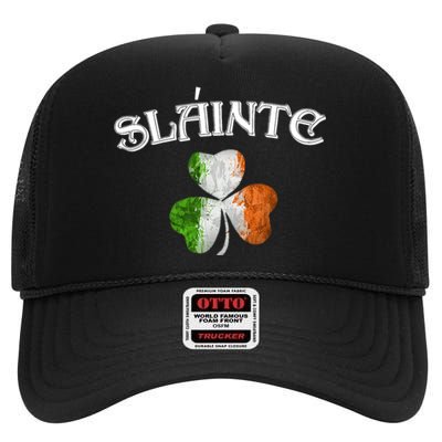 Slainte Irish Patrick Day High Crown Mesh Back Trucker Hat