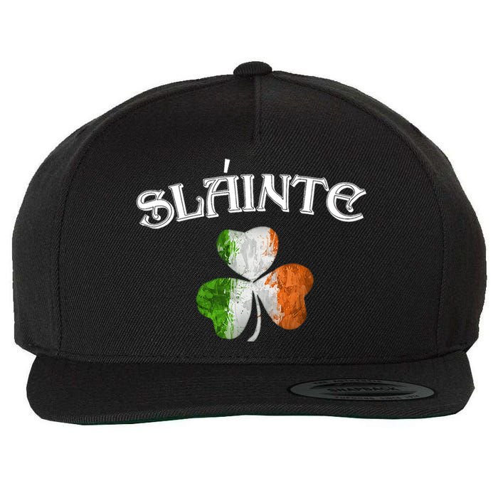 Slainte Irish Patrick Day Wool Snapback Cap