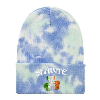 Slainte Irish Patrick Day Tie Dye 12in Knit Beanie