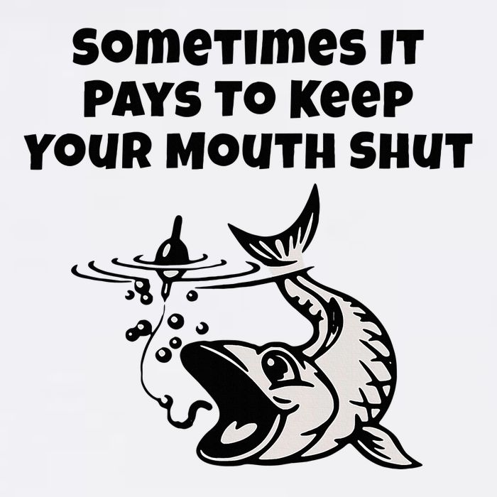 Sometimes It Pays To Keep Your Mouth Shut Funny Fishing Button