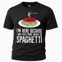 Spaghetti Italian Pasta I'm Just Here For Spaghetti Cooling Performance Crew T-Shirt