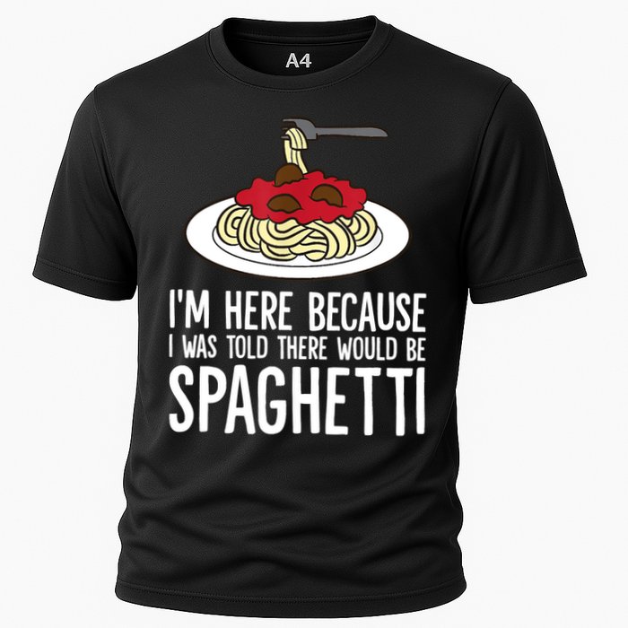 Spaghetti Italian Pasta I'm Just Here For Spaghetti Cooling Performance Crew T-Shirt