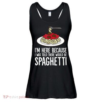Spaghetti Italian Pasta I'm Just Here For Spaghetti Ladies Essential Flowy Tank