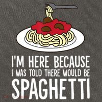 Spaghetti Italian Pasta I'm Just Here For Spaghetti Cotton Canvas Backpack