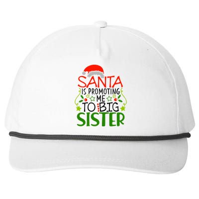 Santa Is Promoting Me To Big Sister Christmas Snapback Five-Panel Rope Hat