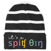 Slp Ipa Phonetics Phoneme Funny Speech Therapy Ipa Therapist Striped Beanie with Solid Band