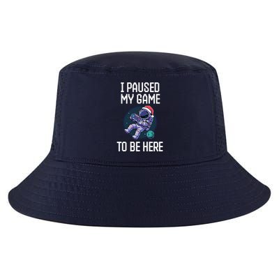 Sarcastic I Paused My Game To Be Here Gamer Astronaut Space Cool Comfort Performance Bucket Hat