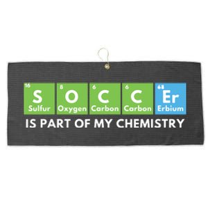 Soccer Is Part Of My Chemistry Science Lover Chemist Large Microfiber Waffle Golf Towel