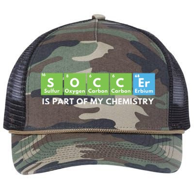 Soccer Is Part Of My Chemistry Science Lover Chemist Retro Rope Trucker Hat Cap