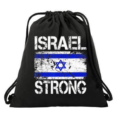 Support Israel Pray For Israel Israel Strong Israel Flag Drawstring Bag