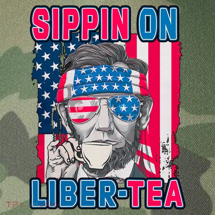 Sippin On Liberty 4th of July Abraham Lincoln Legacy Tie Dye Trucker Hat