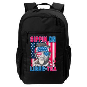 Sippin On Liberty 4th of July Abraham Lincoln Daily Commute Backpack