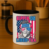 Sippin On Liberty 4th of July Abraham Lincoln Mug