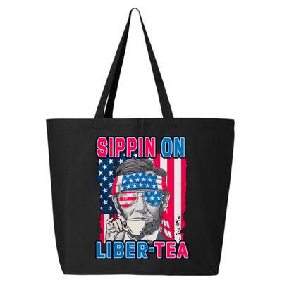 Sippin On Liberty 4th of July Abraham Lincoln 25L Jumbo Tote
