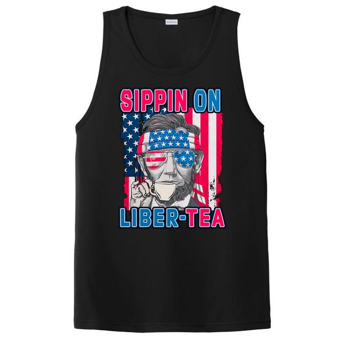 Sippin On Liberty 4th of July Abraham Lincoln PosiCharge Competitor Tank