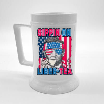 Sippin On Liberty 4th of July Abraham Lincoln Beer Stein