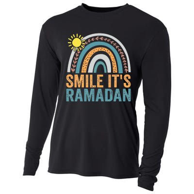 Smile its Ramadan for Muslim  Islamic Fasting Cooling Performance Long Sleeve Crew