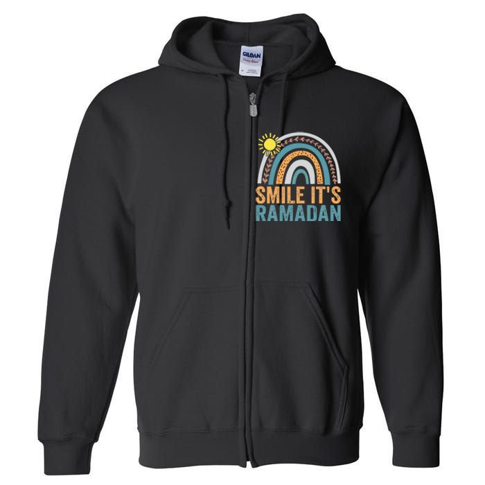 Smile its Ramadan for Muslim  Islamic Fasting Full Zip Hoodie