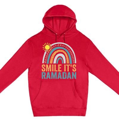 Smile its Ramadan for Muslim  Islamic Fasting Premium Pullover Hoodie