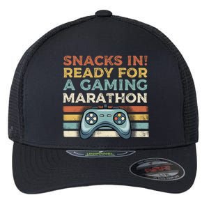 Snacks In Ready For A Gaming Marathon Cute Gift Flexfit Unipanel Trucker Cap