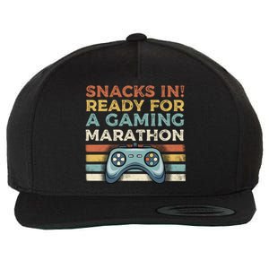 Snacks In Ready For A Gaming Marathon Cute Gift Wool Snapback Cap