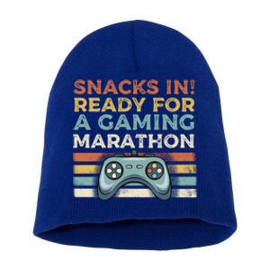 Snacks In Ready For A Gaming Marathon Cute Gift Short Acrylic Beanie