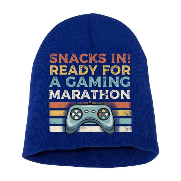 Snacks In Ready For A Gaming Marathon Cute Gift Short Acrylic Beanie