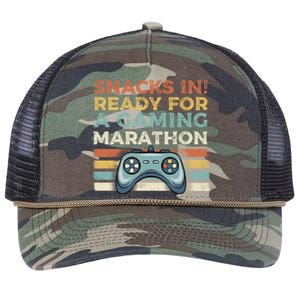 Snacks In Ready For A Gaming Marathon Cute Gift Retro Rope Trucker Hat Cap