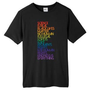 Science Is Real Black Lives Matter Tall Fusion ChromaSoft Performance T-Shirt