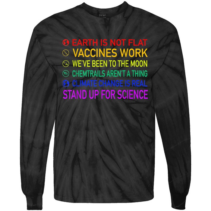 Science Is Real 8 Billion Trees Tie-Dye Long Sleeve Shirt