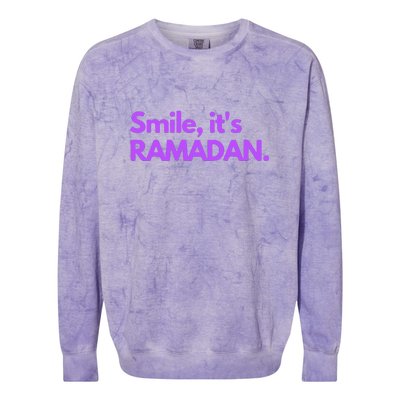 Smile Its Ramadan Celebrating The Holy Month Gift Colorblast Crewneck Sweatshirt