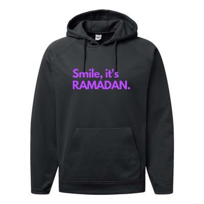 Smile Its Ramadan Celebrating The Holy Month Gift Performance Fleece Hoodie