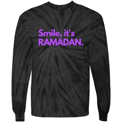 Smile Its Ramadan Celebrating The Holy Month Gift Tie-Dye Long Sleeve Shirt