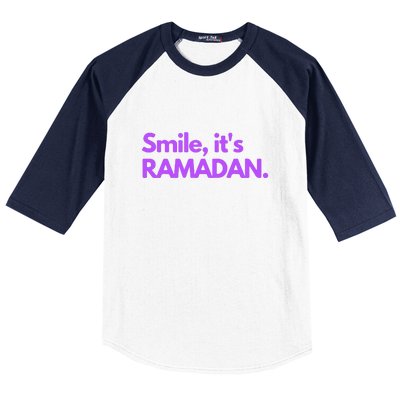 Smile Its Ramadan Celebrating The Holy Month Gift Baseball Sleeve Shirt