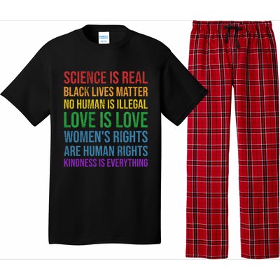 Science Is Real Black Lives Love Matter Pride Gift Pajama Set