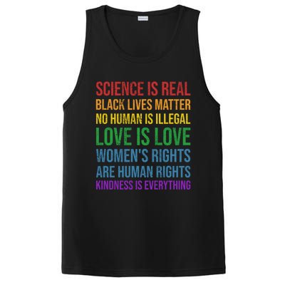 Science Is Real Black Lives Love Matter Pride Gift PosiCharge Competitor Tank