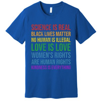 Science Is Real Black Lives Love Matter Pride Gift Premium T-Shirt