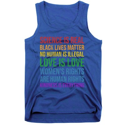 Science Is Real Black Lives Love Matter Pride Gift Tank Top