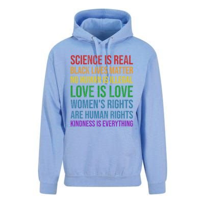 Science Is Real Black Lives Love Matter Pride Gift Unisex Surf Hoodie