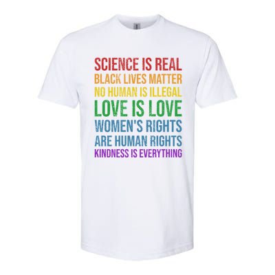 Science Is Real Black Lives Love Matter Pride Gift Softstyle CVC T-Shirt